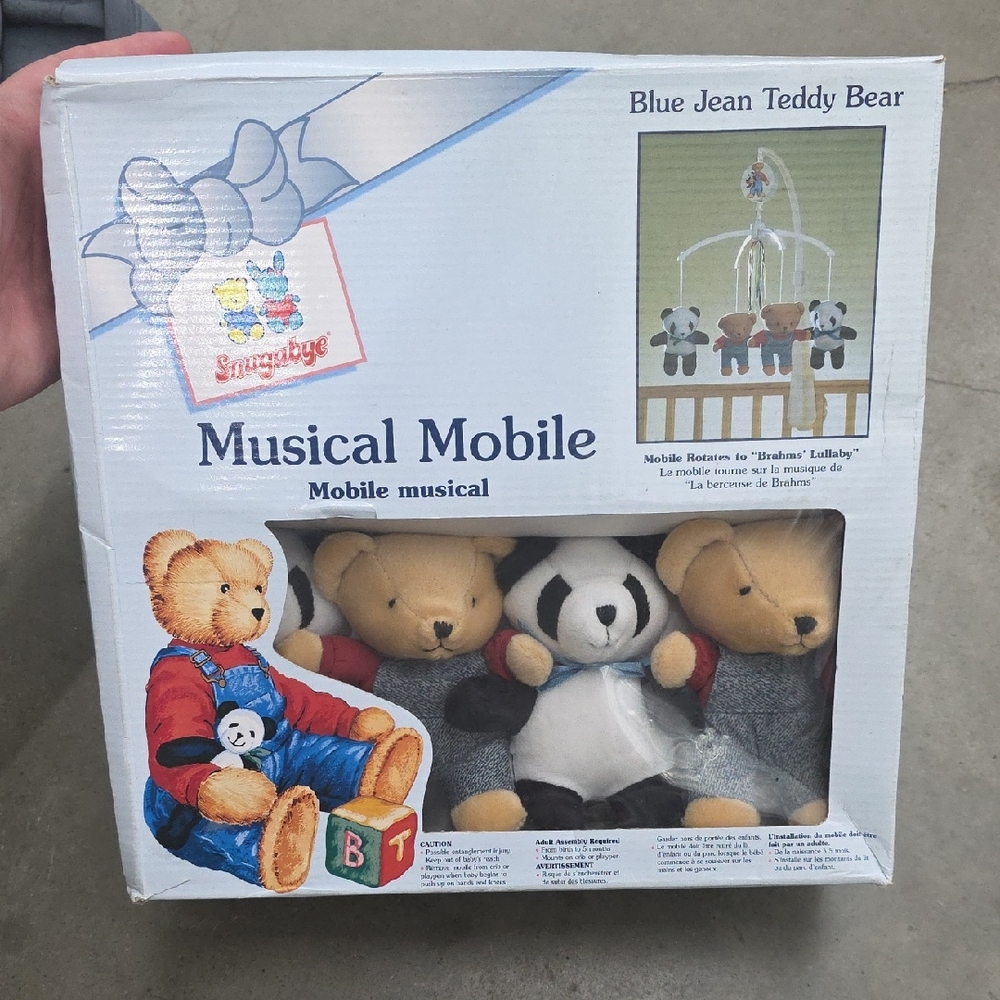 Musical Mobile with Teddy Bears - Multicolor